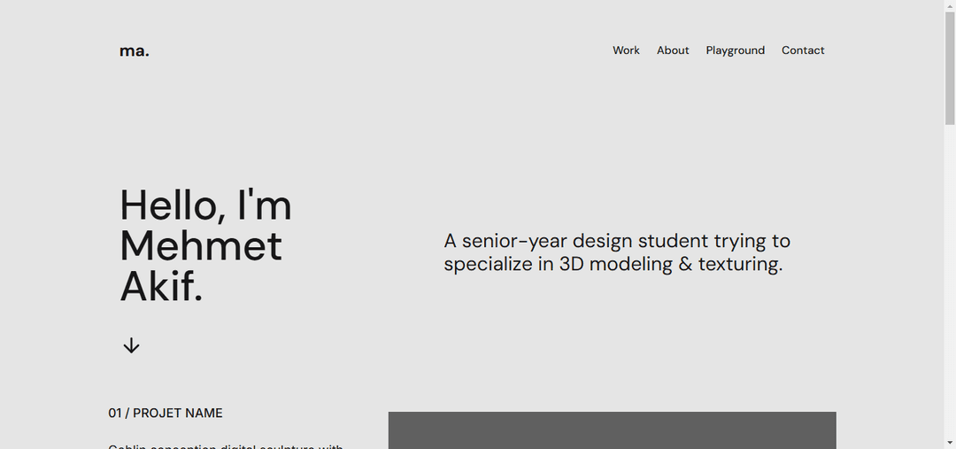 Portofolio Artistique Example