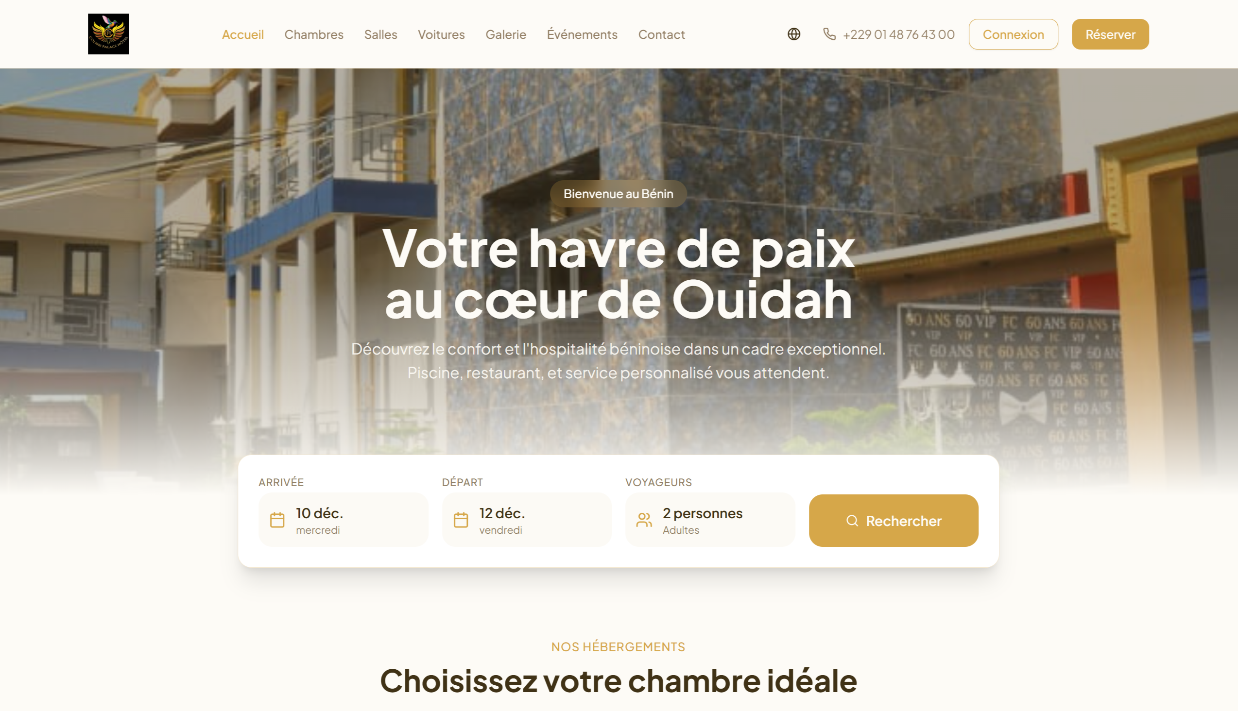 Plateforme hoteliere
